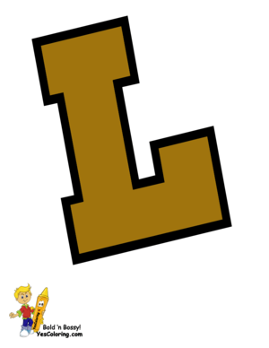  Cheerleader Coloring Of Letter l