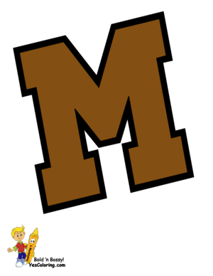  Cheerleader Coloring Of Letter M