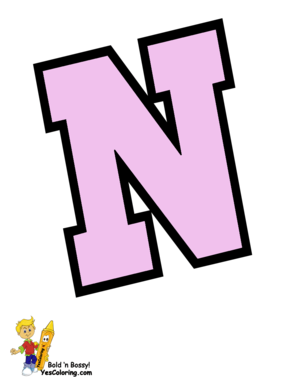  Cheerleader Coloring Of Letter N