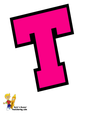  Cheerleader Coloring Of Letter T