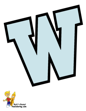  Cheerleader Coloring Of Letter W