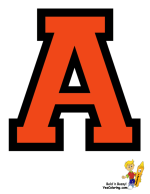 College Coloring Pages Letter A