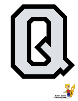  College Coloring Pages Letter Q