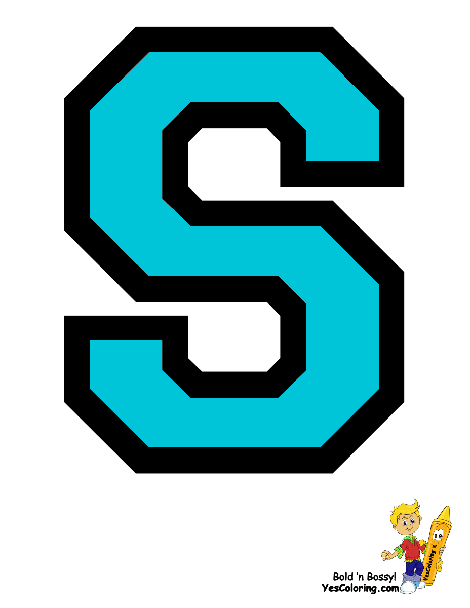 College Coloring Pages Letter S