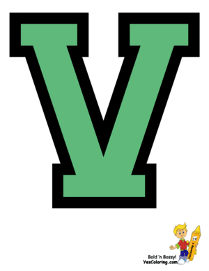  College Coloring Pages Letter V