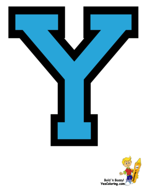  College Coloring Pages Letter Y