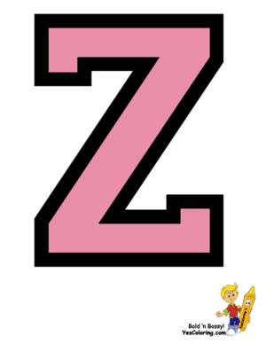  College Coloring Pages Letter Z