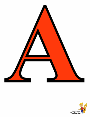  Color In Picture Letter A