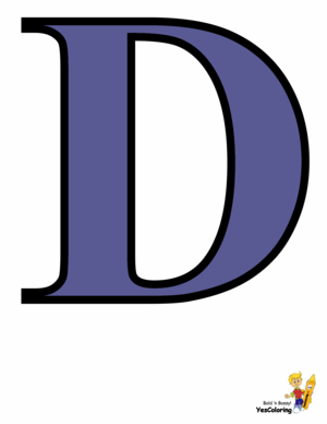  Color In Picture Letter D