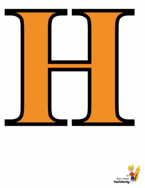  Color In Picture Letter H