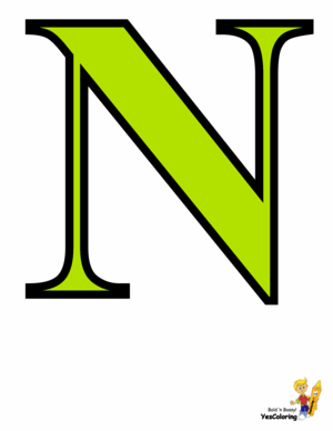  Color In Picture Letter N