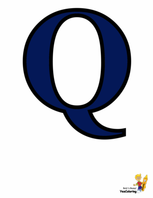 Color In Picture Letter Q