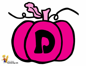  Coloring pumpkin, boga Letter D