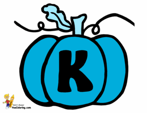 Coloring Pumpkin Letter K