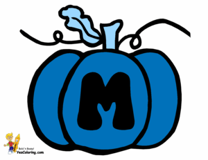  Coloring calabaza Letter M