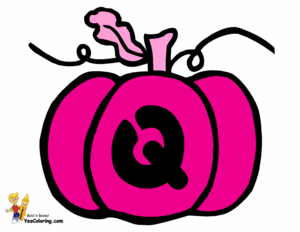  Coloring calabaza Letter Q