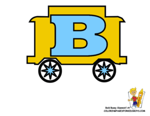  Coloring Train Learning Letter B