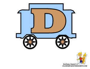  Coloring Train Learning Letter D