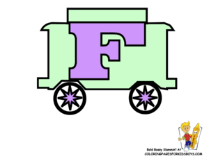  Coloring Train Learning Letter F