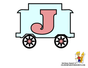  Coloring Train Learning Letter J