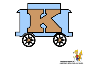  Coloring Train Learning Letter K