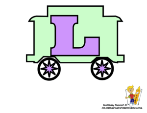  Coloring Train Learning Letter L