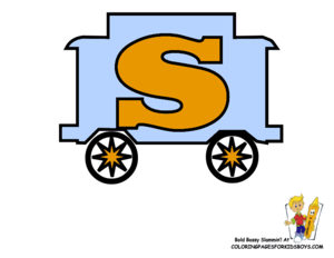 Coloring Train Learning Letter S