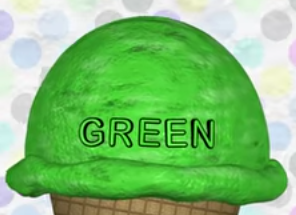 Green Ice Cream Scoops