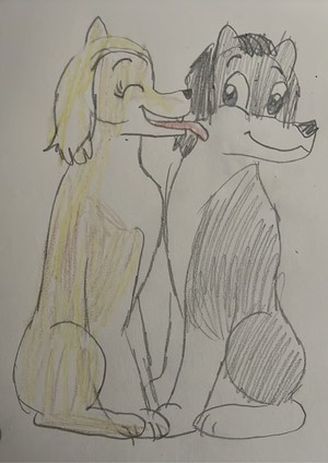  Kate licking Humphrey (by Acutie)