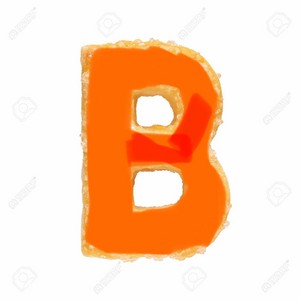 Letter B From Baked Dough Or Cookie