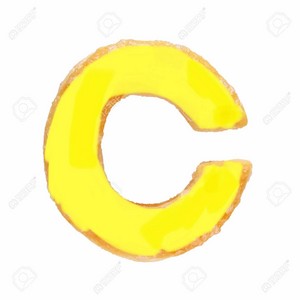  Letter C From Baked Dough atau Cookie