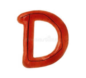  Letter D With Red Sauce