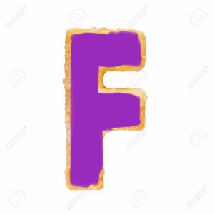  Letter F From Baked Dough atau Cookie