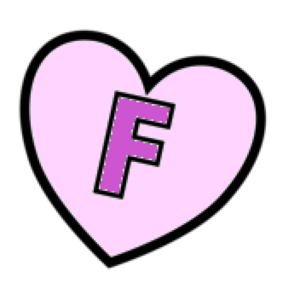 Letter F In Heart Coloring Page
