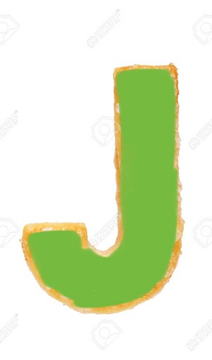  Letter J From Baked Dough of Cookie