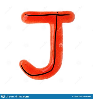  Letter J With Red Sauce
