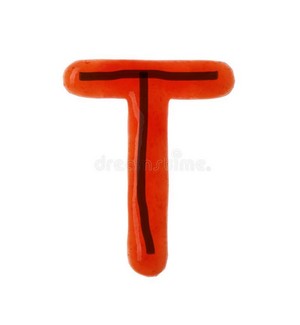 Letter T With Red Sauce