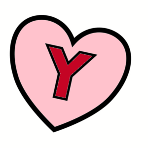  Letter Y In হৃদয় Coloring Page