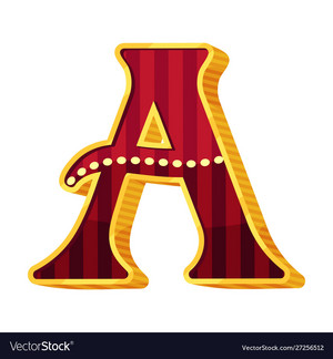  Letter a in circus style