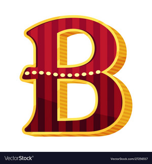  Letter b in circus style