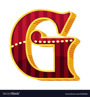  Letter g in circus style
