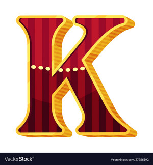  Letter k in circus style