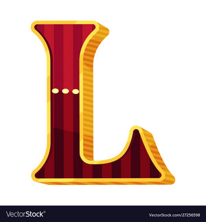 Letter l in circus style