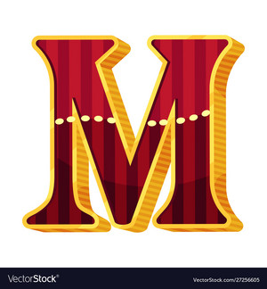 Letter m in circus style