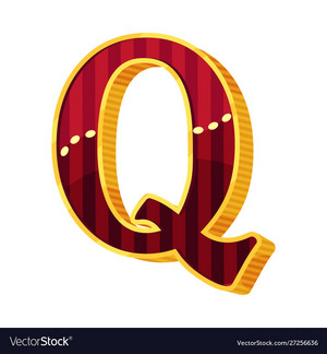 Letter q in circus style