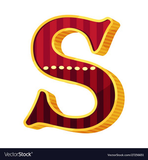 Letter s in circus style