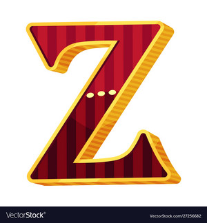 Letter z in circus style
