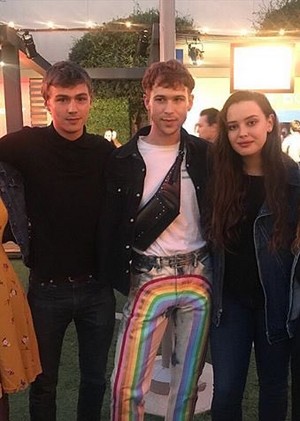 Miles, Tommy and Katherine with fans