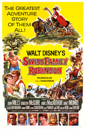  Movie Poster 1960 Film, Swiss Family Robinson