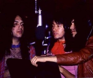Paul, Ace and Gene ~Recording their debut album at Bell Sound Studios....November 30, 1973